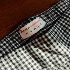 Natural by Known Supply Black Check Sawyer Pant